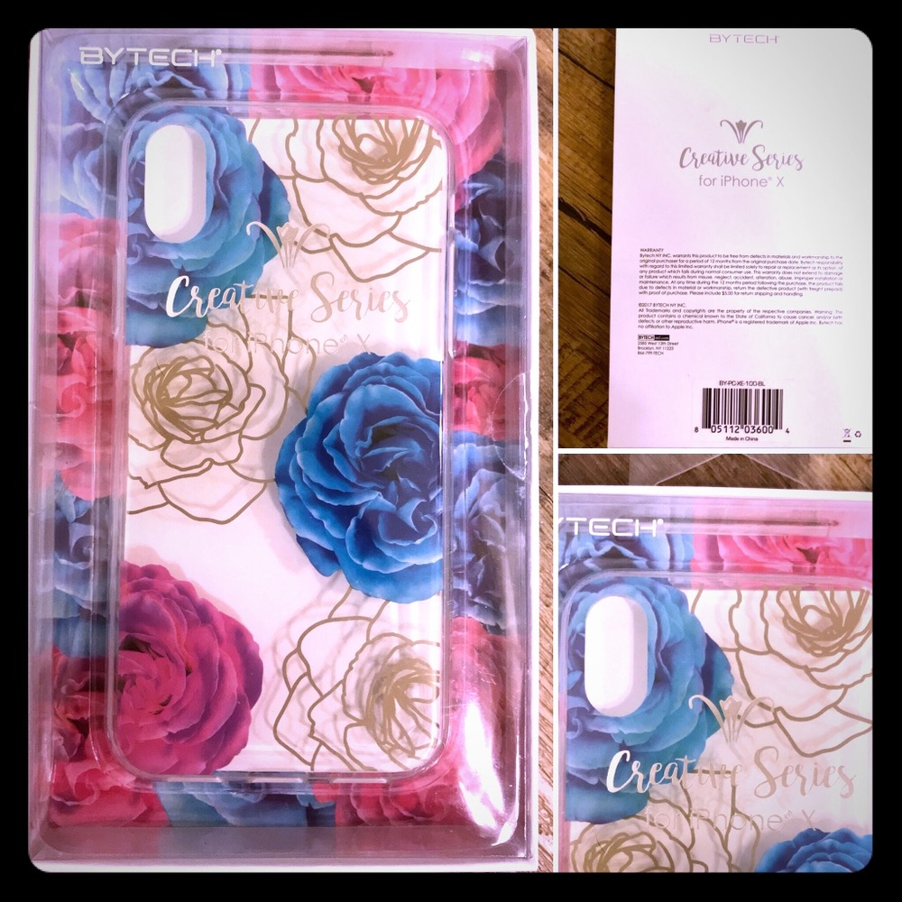 NWT 🌺 BYTECH” Creative Series For iPhone X Floral